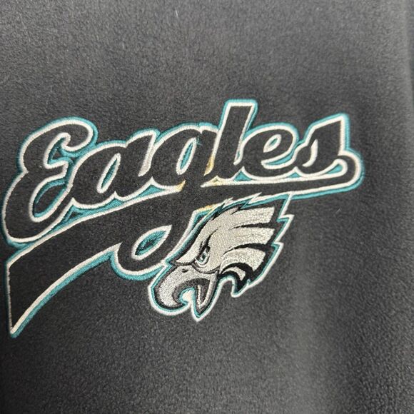 Philadelphia Eagles Pro Layer Sweatshirt 2X Black NFL Vintage Style Pullover - Picture 4 of 5